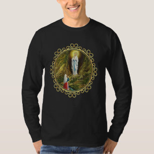 Vår Fru av Lourdes St Bernadette Obefläckade Maria T Shirt