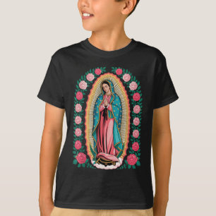 Vår Fru De Guadalupe Sant Maria Bakre Tryck Christ T Shirt