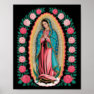 Vår Fru De Guadalupe Sant Mary Bakre Tryck Christi