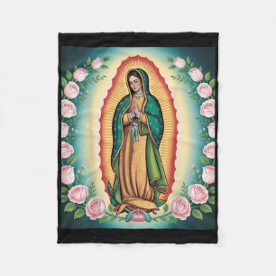 Vår Fru De Guadalupe Sant Mary Bakre Tryck Christi Fleecefilt