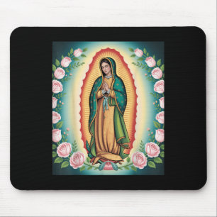 Vår Fru De Guadalupe Sant Mary Bakre Tryck Christi Musmatta
