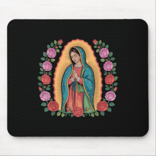 Vår Fru De Guadalupe Sant Mary Bakre Tryck Christi Musmatta