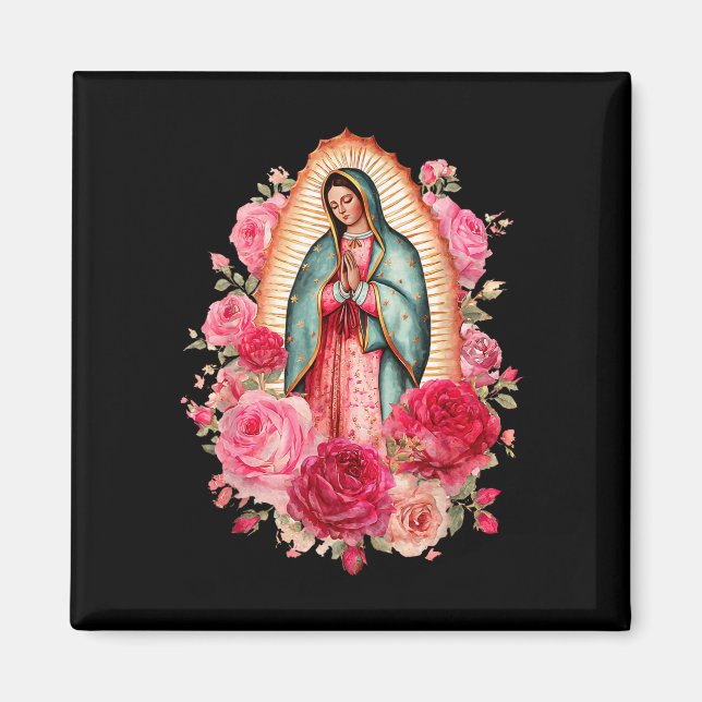Vår Fru Virgen De Guadalupe Heliga Jungfru Maria N Magnet (Framsidan)