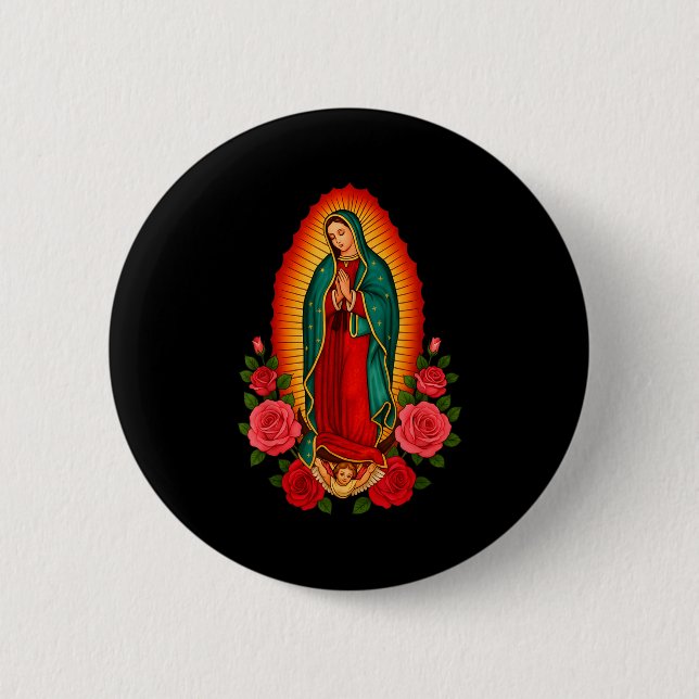 Vår Fru Virgen De Guadalupe Sankta Jungfru Maria - Knapp (Framsida)