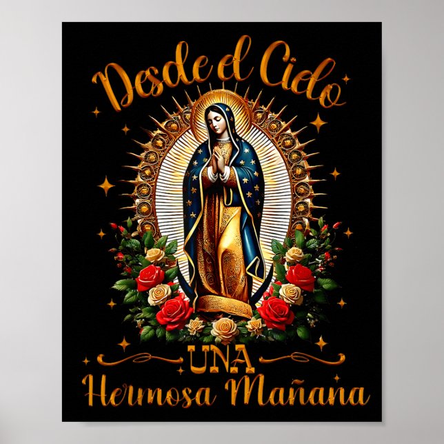 Vår Fru Virgen De Guadalupe Sankta Jungfru Maria N Poster (Framsidan)