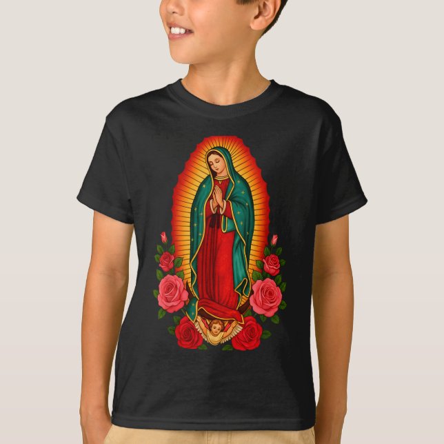Vår Fru Virgen De Guadalupe Sankta Jungfru Maria - T Shirt (Framsida)