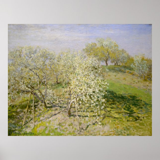 Vår (Fruit Träd in Bloom) Claude Monet Poster (Framsidan)