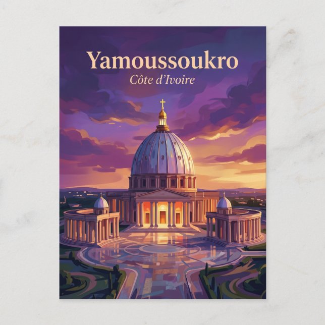 Vår Frus Fredsbasilika Elfenbenskusten Vykort (Framsida)
