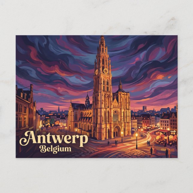 Vår Frus katedral Belgien Vykort (Framsida)
