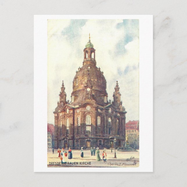 Vår Frus kyrka, Dresden, Tyskland Vykort (Framsida)