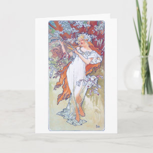 Vår (fyra sjöar), Alphonse Mucha Kort