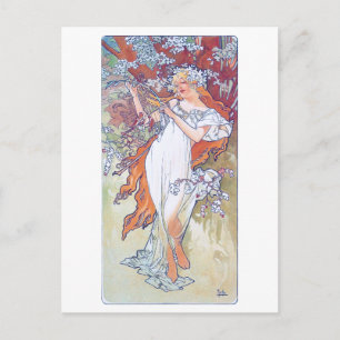 Vår (fyra sjöar), Alphonse Mucha Vykort