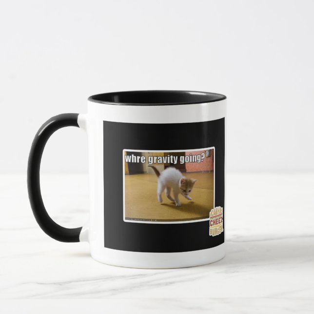 Var gå för gravitation? mugg (Vänster)