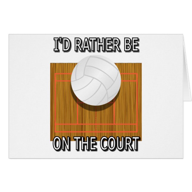 Var ganska på domstolen (volleyboll) hälsningskort (Framsidan Horizontal)