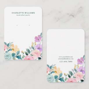 Vår Garden Blommigt Juvelry Visning Card Visitkort