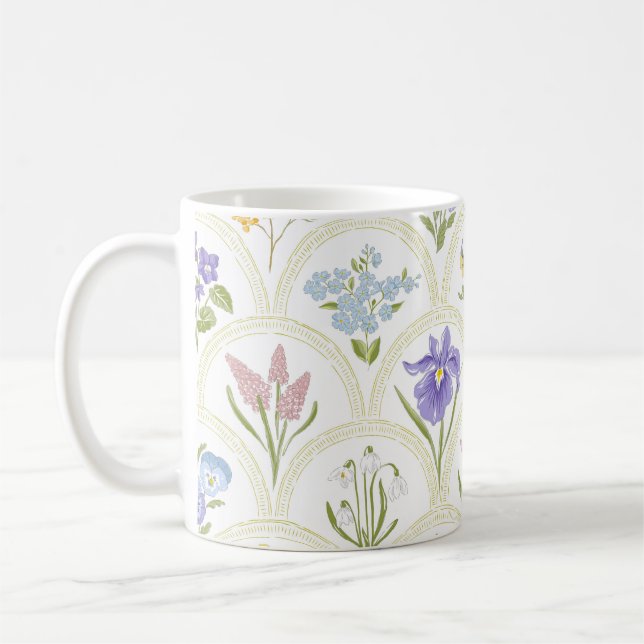 Vår Garden-blommor av regnbågsmedallion Kaffemugg (Vänster)