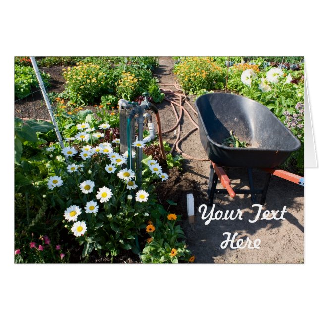 Vår Garden Card Hälsningskort (Framsidan Horizontal)