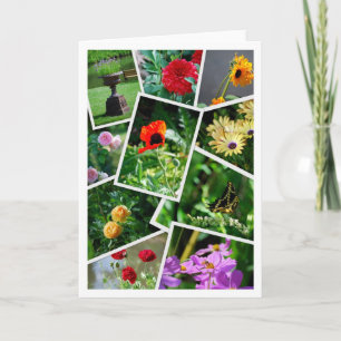 Vår Garden Collage Greeting Card Kort