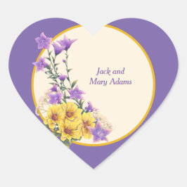 Vår Garden Collection Cream Hjärtformat Klistermärke