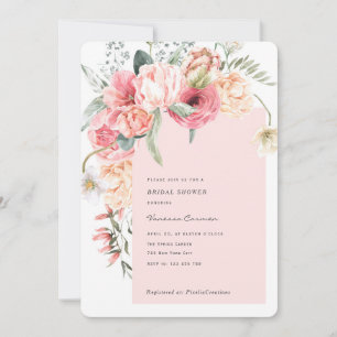 Vår Garden Elegant Watercolor romantic chic Inbjudningar