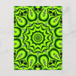 Vår Garden, ljust Abstrakt Lime Green Vykort