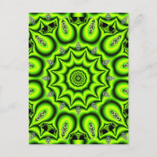 Vår Garden, ljust Abstrakt Lime Green Vykort
