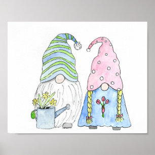 Vår Garden Mamma och Pappa Gnomes Poster