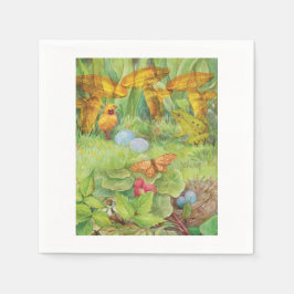 Vår Garden med Chick och Froggie Pappersservett