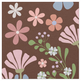 Vår Garden med Chocolate Brown Background Tyg