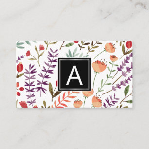 Vår Garden Mönster Monogram Visitkort