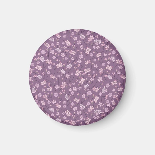 Vår Garden Mors dag Asian Flowers Japanska Magnet (Framsidan)