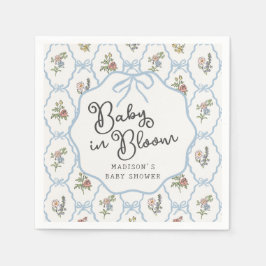 Vår Garden Party Pastel Blommigt Baby Shower Pappersservett