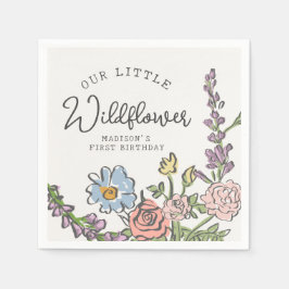 Vår Garden Party Pastel Blommigt Födelsedagsfest Pappersservett