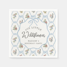 Vår Garden Party Pastel Blommigt Födelsedagsfest Pappersservett