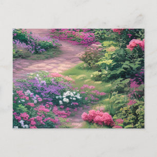 Vår Garden Scene Vykort