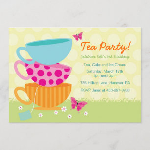 Vår Garden Tea Party-inbjudningar Inbjudningar