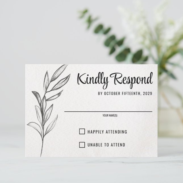 Vår Garden Wedding OSA Kort (Stående Fram)