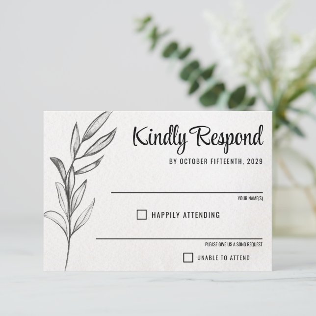 Vår Garden Wedding OSA Kort (Stående Fram)