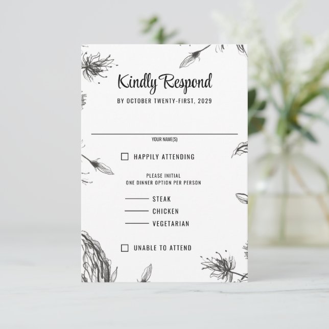 Vår Garden Wedding OSA Kort (Stående Fram)