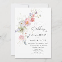 Vår Garden Wildblommor Rosa White Bröllop