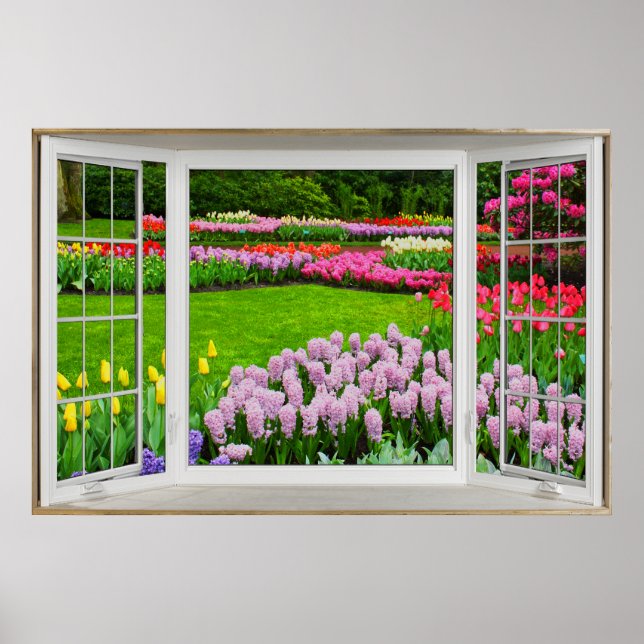 Vår Garden Window Illusion Poster (Framsidan)