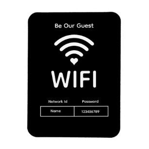 Vår gäst Wifi-lösenord Flexibel fotomagnet Magnet