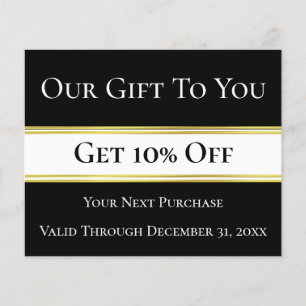 Vår gåva till dig får 10 % rabatt på svartvitt flygblad