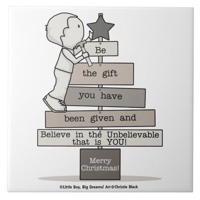 Var gåvan-Julgran Kakelplatta (Framsidan)