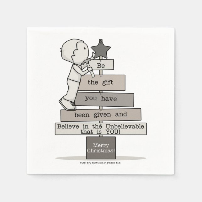 Var gåvan-Julgran Pappersservett (Framsidan)