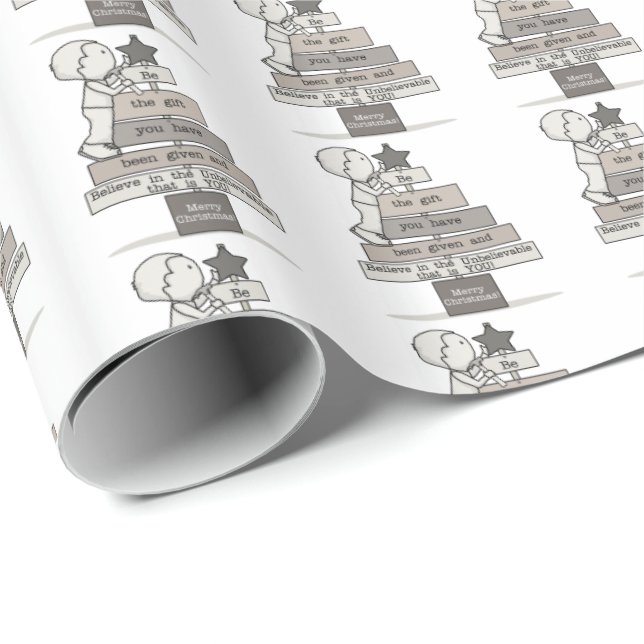 Var gåvan-Julgran Presentpapper (Rullad Hörn)