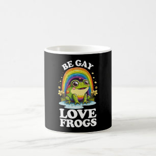 Var Gay Älska Grodor Roligt HBTQ Stolthet Regnbåge Kaffemugg