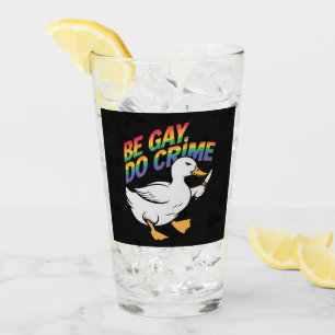 Var Gay Gör Brott Slumpmässig Gås Regnbågsstolthet Glaskopp