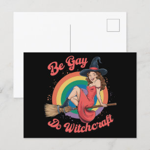 Var Gay Gör Häxkonst Gay Pride Hekta Halloween Vykort