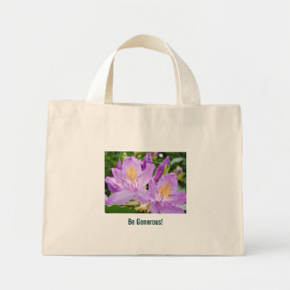 Var generös! gåvor Lila Rhodies Blommor Mini Tygkasse